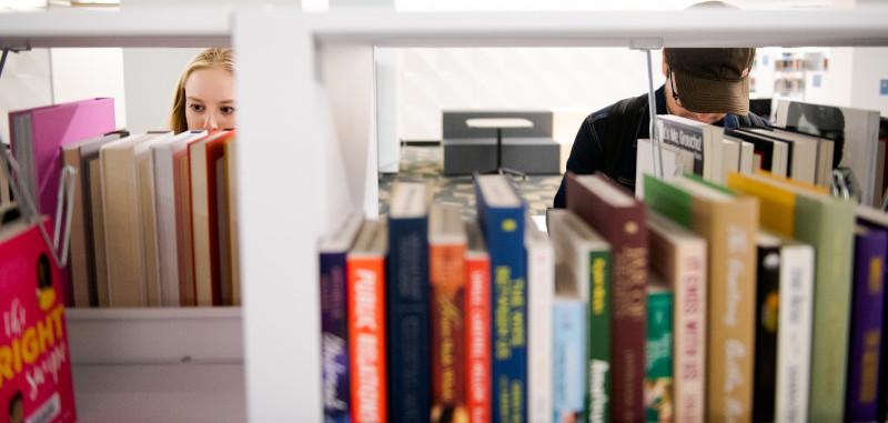 Books at Hayden Library at ASU