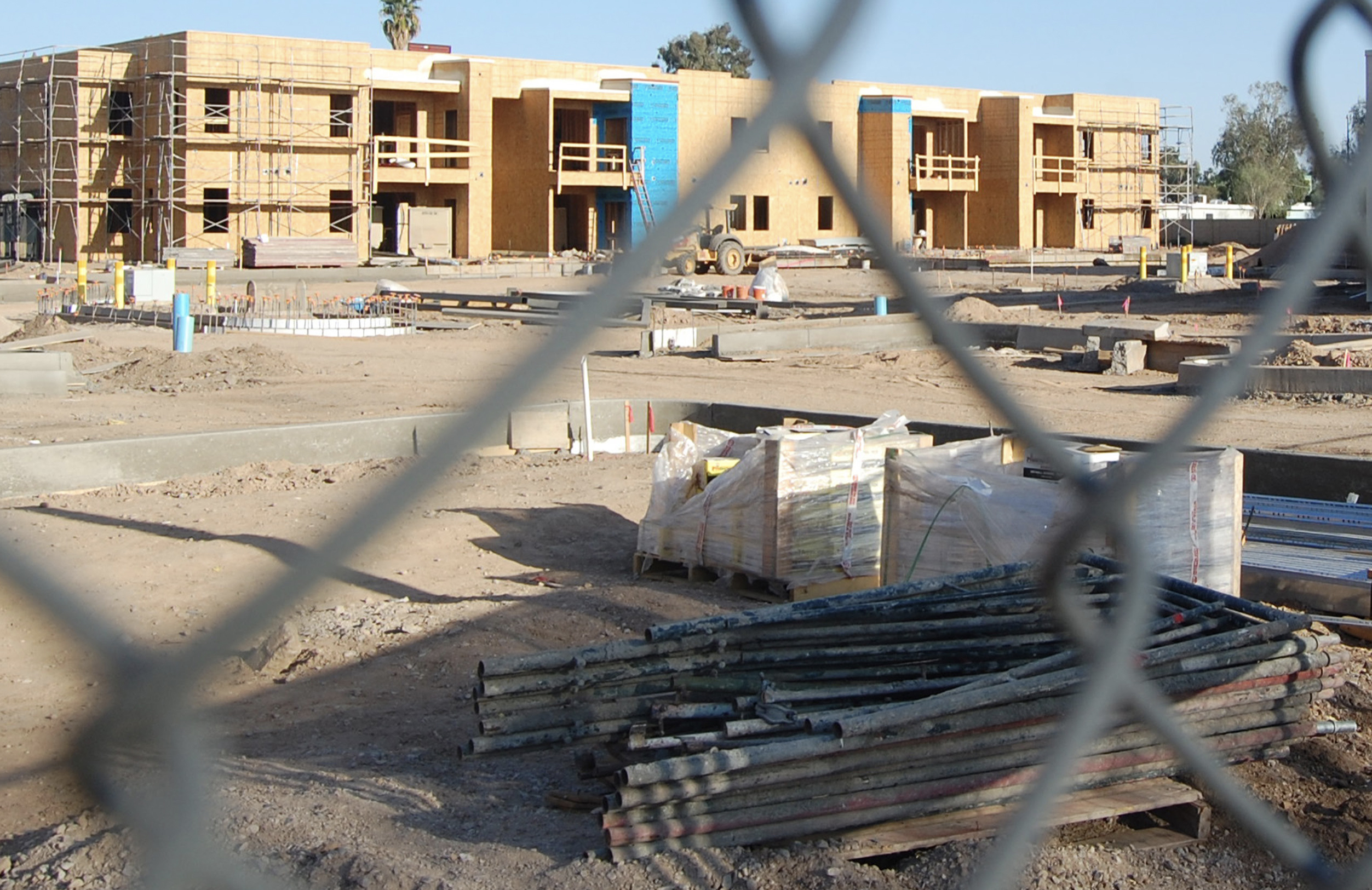 Construction site for an apartment building