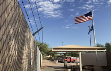 Fencing with American flag