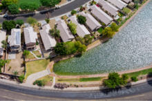 Housing development near water