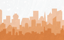 Graphic of a skyline with multiple layers
